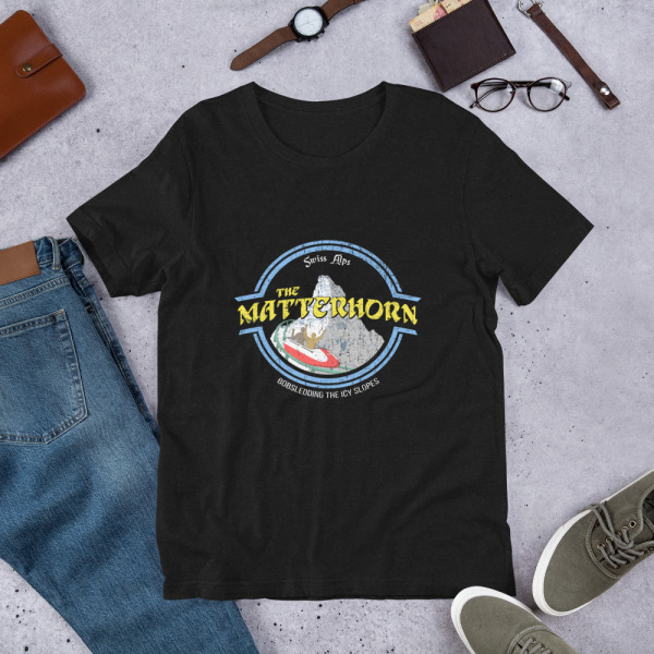 The Matterhorn Mountain (Vacation Ad) - Unisex T-Shirt - Image 2