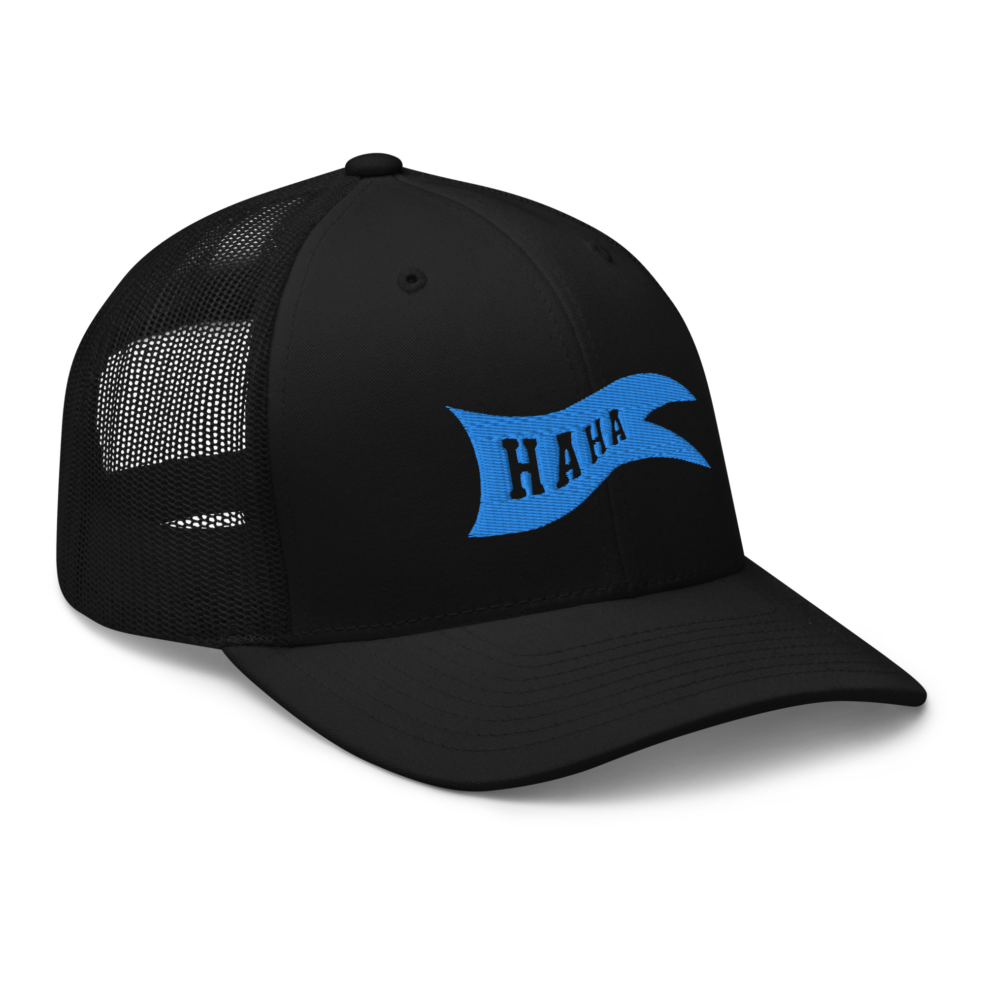 Retro Trucker Hat—Stealth Black